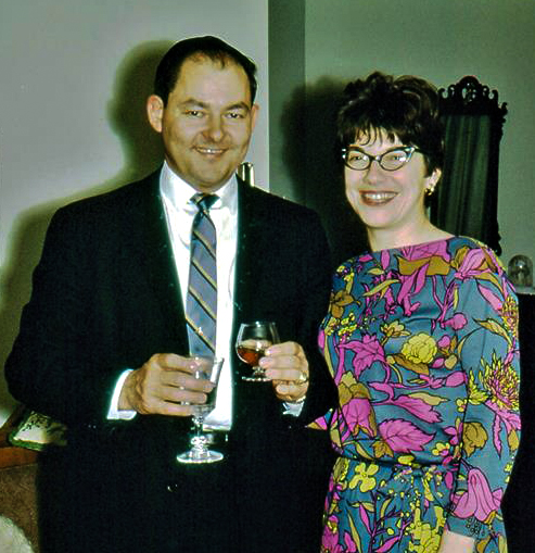 Jim Eddins and Marianne Roman Eddins, Duncan Jones Home in Virginia, May 1968.