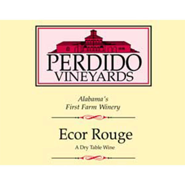Perdido Vineyards Ecor Rouge Wine Label