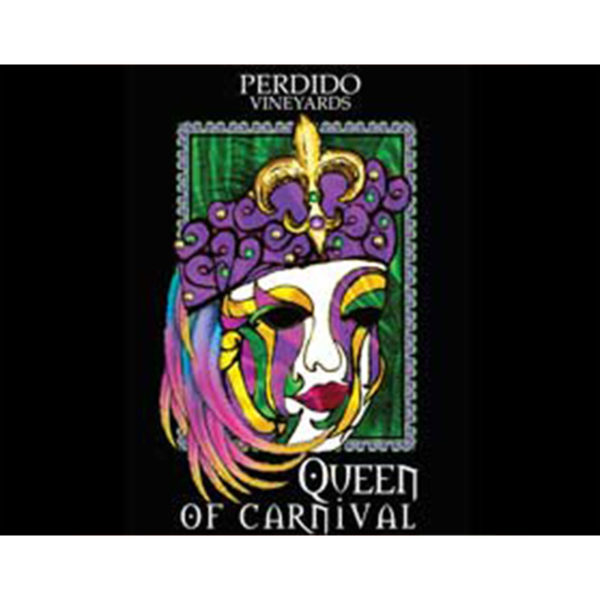 Perdido Vineyards Queen of Carnival Wine Label