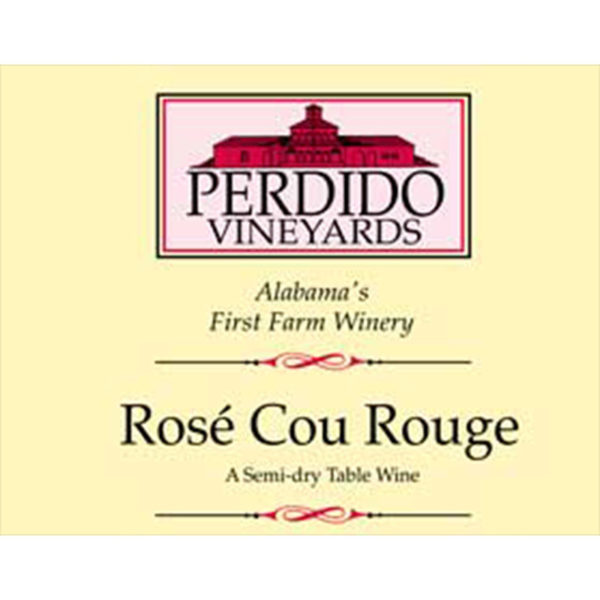 Perdido Vineyards Rose Cou Rouge Wine Label